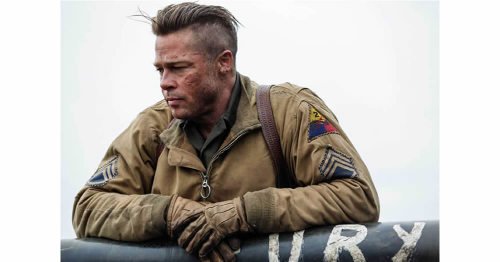 coupe cheveux undercut fury brad pitt