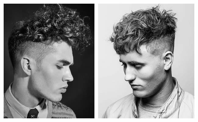 undercut frisee curly coupe homme