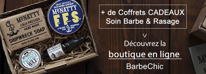 Kit coffrets cadeaux barbe rasage